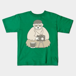 Photographer Sloth Kids T-Shirt